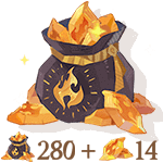 294 Dragon Crystals (280 + 14 Bonus)